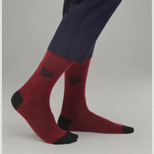 Miniatura 85 de TOEJYJ Calcetines de vestir divertidos para hombre, paquete de calcetines casuales divertidos, coloridos calcetines de algodón a rayas, talla 10-13