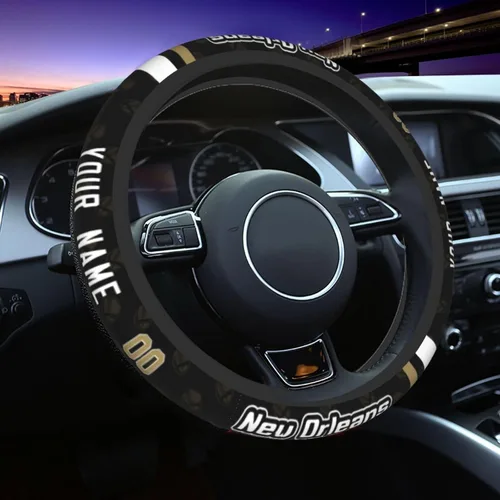Miniatura 19 de Cleveland - Fundas personalizadas para volante de fútbol, con nombre y número, antideslizantes y absorbentes de sudor, accesorios para automóviles