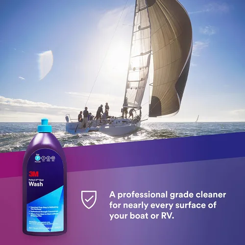 Miniatura 2 de Perfect-It 3M Lavado para Botes, 09035, 1 Cuarto, Fórmula Concentrada de Fuerza Profesional, Limpieza Suave, Seguro para Gelcoat, Pintura, Fibra