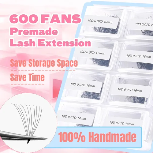 Miniatura 94 de Extensiones de Pestañas Rizo D 0.59-0.79 pulgadas Bandeja Mixta Seda Extensiones de Pestañas Clásicas Suministros Extensiones de Pestañas