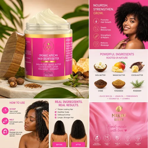 Miniatura 8 de Chebe - Acondicionador profundo ayurvédico con karité, cacao, manteca de mango, fenogreco y romero para todo tipo de cabello, 8 onzas