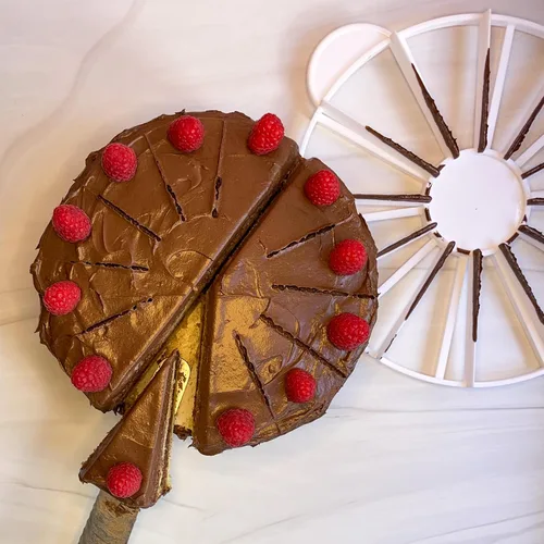 Miniatura 5 de Ateco Marcador de Porciones para Tarta, 10 o 12 Rebanadas, Funciona para Tartas de Hasta 16 Pulgadas de Diámetro