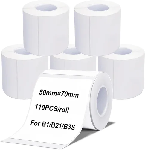 Cintas térmicas para impresora B21/B3S/B1, 1.91 x 2.75 pulgadas, 110 etiquetas/rollo, etiquetas adhesivas multiusos para oficina en casa, oficina y