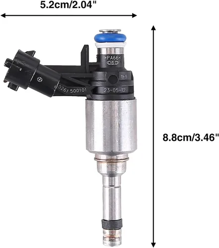 Miniatura 3 de Juego de 4 inyectores de combustible compatibles con Hyundai Accent Veloster Kia Rio Soul 2012-2017, inyector de combustible no turbo, inyector