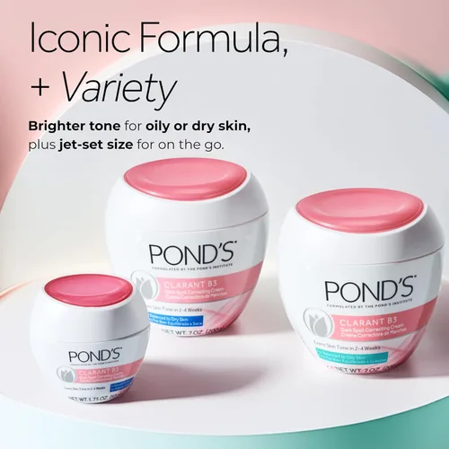 Miniatura 8 de POND’S Clarant B3 Crema correctora de puntos oscuros – Hidratante diario para piel seca – Crema facial hidratante con vitaminas B3 y C – Testada por