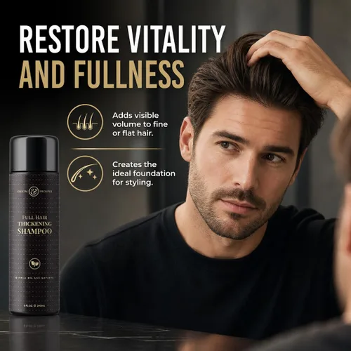 Miniatura 5 de GROOM & PROSPER - Champú para engrosar el cabello para hombres, 8 onzas - Restaura, nutre, protege, fortalece el cabello delgado - Combate