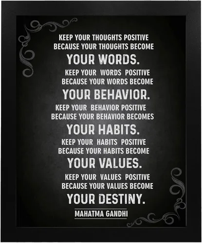 Miniatura 6 de AMERICAN LUXURY GIFTS Your Destiny Gandhi Quote - Arte de pared moderno con tipografía motivacional para oficina, aula, estudio, sala de estar
