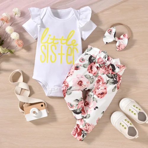 Miniatura 17 de fioukiay Conjunto de ropa de verano para bebés y niñas recién nacidas prematuros, mameluco, pantalones, diadema, conjunto de ropa para el verano