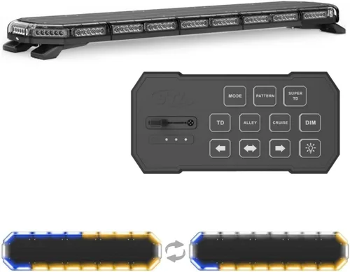 Miniatura 25 de SpeedTech Lights Super Takedown K-Force Elite 47 Barra de luz LED – 180 LED, 540 W montaje en techo advertencia de emergencia para policía, Ámbar