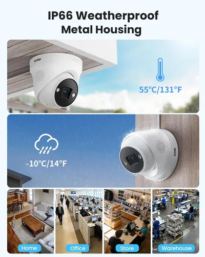Miniatura 4 de ZOSI Sistema de cámara de seguridad 4K PoE, 16 puertos 32CH 8MP NVR con 4TB HDD, 8 cámaras IP PoE 4K para interiores y exteriores, detección