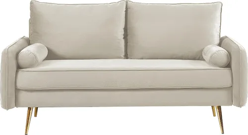 Miniatura 12 de Container Furniture Direct Kent - Sofá biplaza moderno, estilo europeo, de terciopelo, con patas cónicas, estilo vintage y diseño elegante, sofá