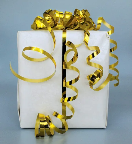 Cinta rizada dorada para cintas rizadas de 500 yardas, decoración de Año Nuevo, envoltura de regalo, fiesta de cumpleaños, boda, regalos de Oro