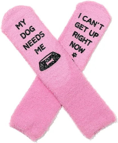 Miniatura 51 de CHANGGER Calcetines unisex con texto en inglés "If You Can Read This Bring Me Some Fuzzy Funny Saying Crew Socks Christmas Unisex Gift