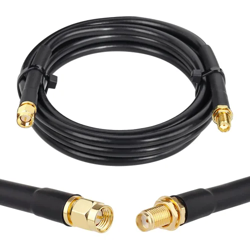 Miniatura 13 de XRDS -RF Cable SMA de 1 pie, cable de extensión SMA con conector SMA macho a SMA hembra de 50 ohmios KMR240 cable coaxial SMA de baja pérdida