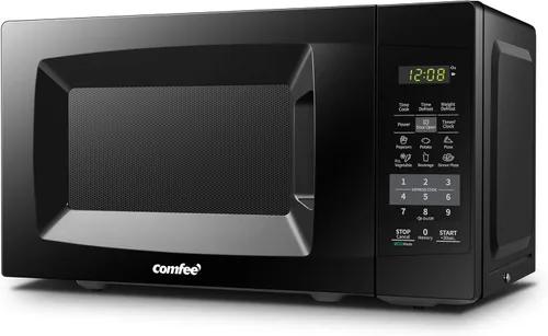 Miniatura 11 de COMFEE' Horno de microondas pequeño retro con tamaño compacto, 9 menús preestablecidos, plato giratorio con memoria de posición, función