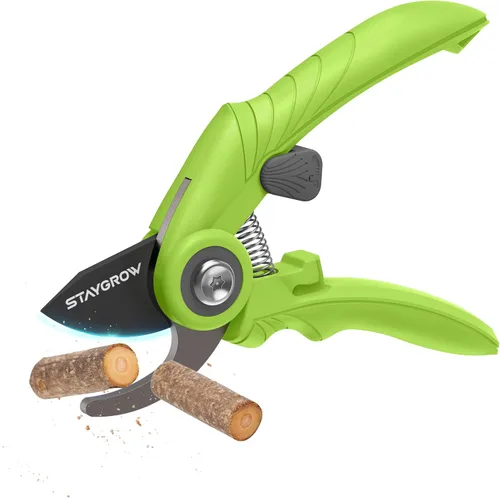 Miniatura 7 de Tijeras de podar de 6.5 pulgadas para jardinería, tijeras afiladas para cortar plantas para cortes precisos, tijeras de jardín de acero inoxidable