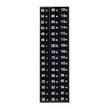 Miniatura 7 de Digi-Sense Etiqueta de Temperatura Horizontal Reversible de 7 Puntos, 0-30 °C/32-86 °F; Negro/Rojo, 10/Paquete