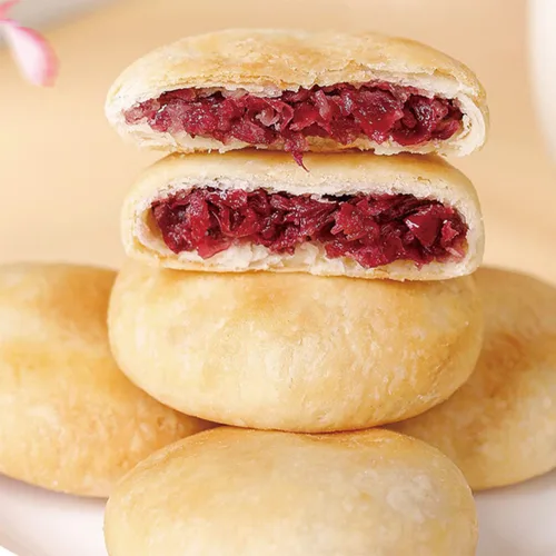 Miniatura 4 de Pastel de rosas Yunnan de 52.9 onzas, pastel crujiente con relleno de rosas, sabor original Yunnan Specialty Flower Cake Original, Xian Hua BingCada