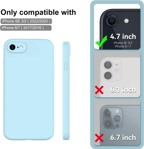 Miniatura 7 de Goodon Funda para iPhone SE 2022 3rd/SE 2020 de 2ª generación - iPhone 8/7 con protector de pantalla - Protección de cámara - Funda protectora
