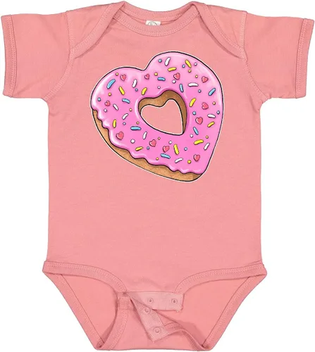 Miniatura 18 de inktastic Body de bebé con forma de corazón con glaseado rosa y chispas