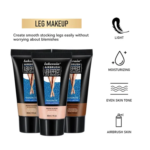 Miniatura 2 de Maquillaje de piernas impermeable sin transferencia, corrector corporal de cobertura completa para piernas, crema para cubrir venas, tono de piel