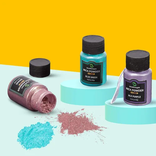 Miniatura 6 de Smalltongue Polvo de mica para resina epoxi, 36 colores, botellas de 0.35 oz (10g) con purpurina de mica, pigmento para brillo de labios