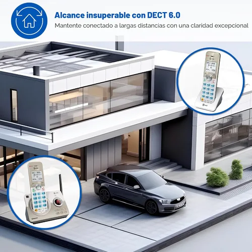 Miniatura 5 de AT&T DECT 6.0 Teléfono inalámbrico, 4 auriculares, bloqueador de llamadas inteligente, conexión Bluetooth a celda, contestador automático, pantalla