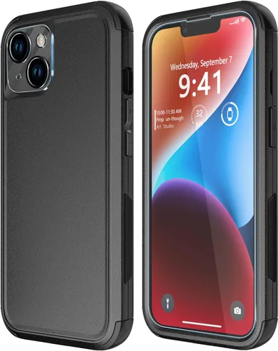 Miniatura 24 de Diverbox Funda para iPhone 14 [a prueba de golpes] [a prueba de caídas] [protector de pantalla de vidrio templado], funda de protección resistente