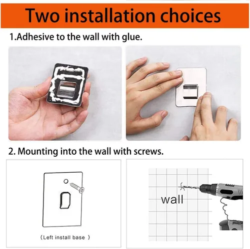 Miniatura 7 de SUS304 - Cesta de almacenamiento de especias de acero inoxidable para montaje en pared, contenedor de condimentos, organizador de especias