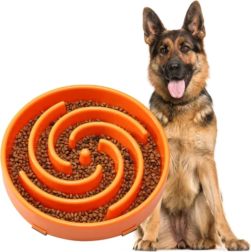 Miniatura 19 de JASGOOD Tazón de alimentación lenta para perros de tamaño grande y mediano, tazón antitragadera para mascotas, tazones de alimentación más lenta