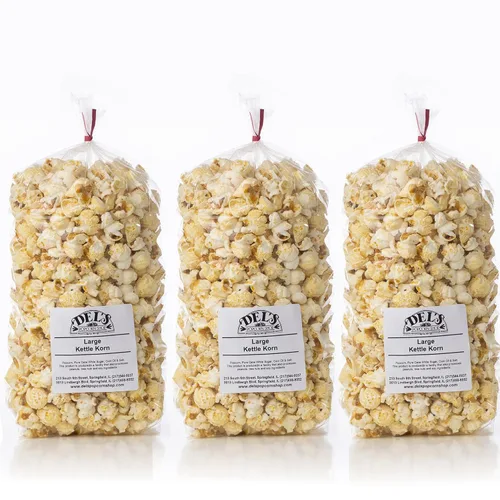 Miniatura 11 de Del's - Paquete variado de palomitas de maíz (paquete de tres) - Set de regalo de palomitas gourmet (queso/tetera/caramelo)