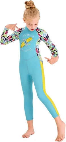 Miniatura 6 de Traje de neopreno de cuerpo completo para niños y niñas, traje de baño térmico de 0.098 pulgadas para niños pequeños, jóvenes, adolescentes, manga