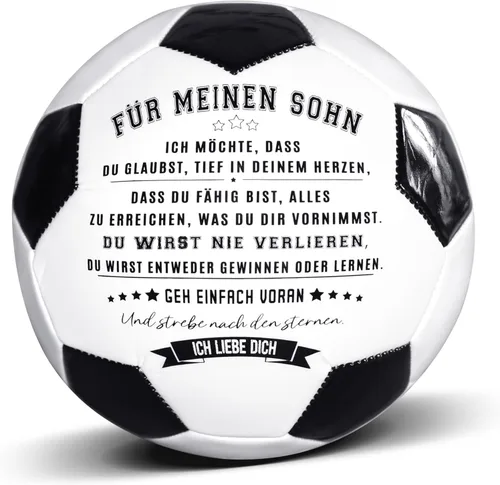 Miniatura 6 de Balón de fútbol tradicional tamaño 5, regalos para hija, hijo, nieto, regalos de fútbol inspiradores personalizados y atractivos