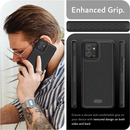 Miniatura 4 de TUDIA DualShield Grip - Funda protectora diseñada para Motorola ThinkPhone (2023), [MergeGrip] de doble capa a prueba de golpes, delgada, de grado