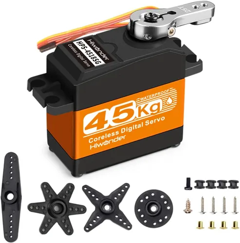 Miniatura 13 de Servo motor de 77.2 lbs de alto par de torsión sin núcleo Metal Gear impermeable digital y acero inoxidable Servo Arduino Servo para bricolaje