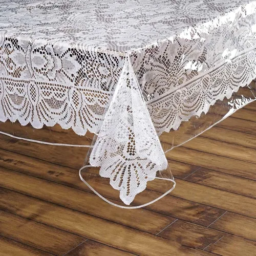 Miniatura 9 de Efavormart - Mantel de vinilo cuadrado transparente de 54 x 54 pulgadas, respetuoso con el medio ambiente, impermeable, para mesas de cocina