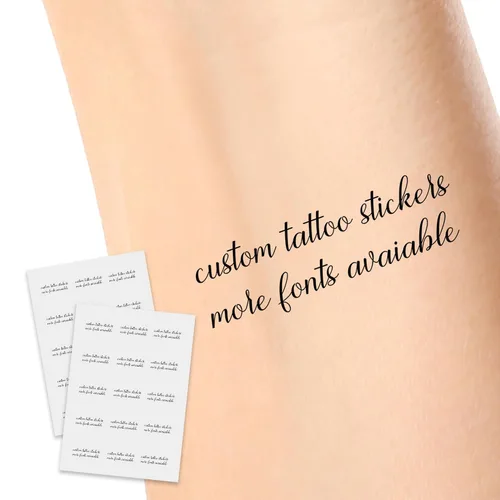 Miniatura 12 de Calcomanías de tatuajes temporales personalizadas, personaliza el tatuaje con nombre y foto de tu amor para fiestas de cumpleaños, Halloween