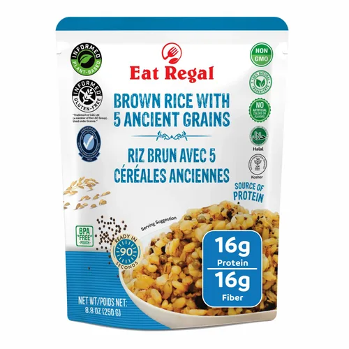 Miniatura 12 de Eat Regal Arroz negro Microondas listo para comer en grano de superalimento de 1.5 minutos Siempre esponjoso y sin grumos 0.33 oz de proteína