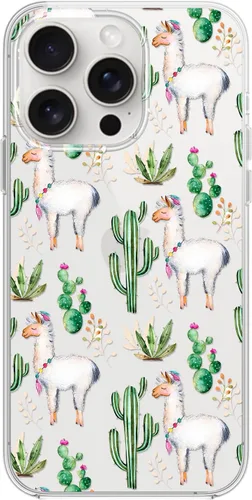 Miniatura 44 de Blingy's Funda para iPhone 15 Pro, lindo estilo de gato con patrón de flor de cerezo divertido diseño de animales de dibujos animados, funda Gato