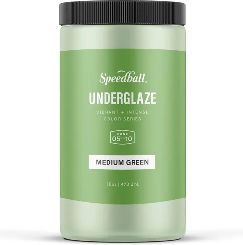 Miniatura 15 de Speedball Underglaze, rojo, 16 oz, fabricado en EE.UU., color sin plomo para cerámica y cerámica, amplio rango de cocción cono 05-10, apto