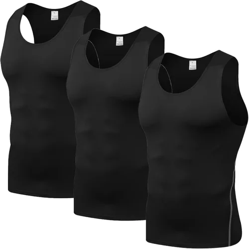 Paquete de 13 camisetas de compresión atléticas para hombre, camiseta sin mangas de ajuste seco, camiseta deportiva para correr, gimnasio, camisetas