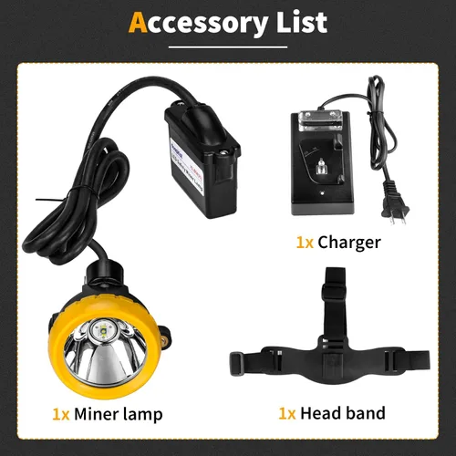Miniatura 4 de Luz LED recargable para casco de minería – A prueba de explosiones impermeable subterránea lámpara de seguridad subterránea, faro brillante