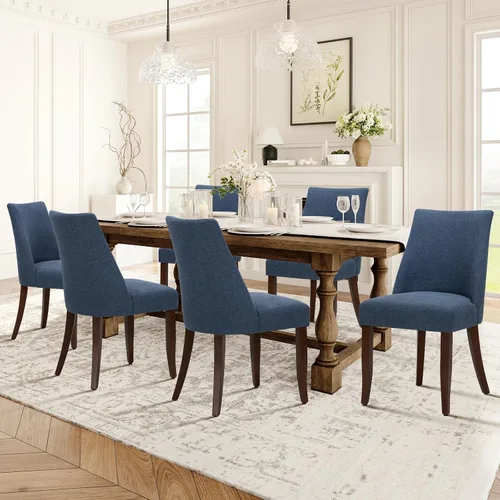 Miniatura 22 de COLAMY Juego de 2 sillas tapizadas para comedor, sillas de cocina modernas de mediados de siglo con respaldo, sillas laterales de comedor