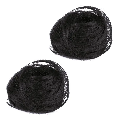 Miniatura 19 de 2 extensiones de moño de cabello, accesorio de peluca, extensiones de cabello rizado y ondulado, extensiones de cabello recogido, extensión de moño