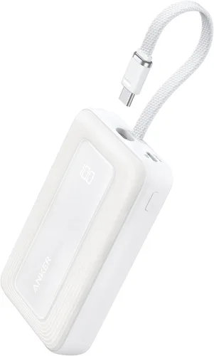 Miniatura 12 de Anker Cargador portátil, banco de energía de 10,000 mAh 30 W, paquete de batería de carga rápida USB-C de entrada y salida, cargador de batería Azul