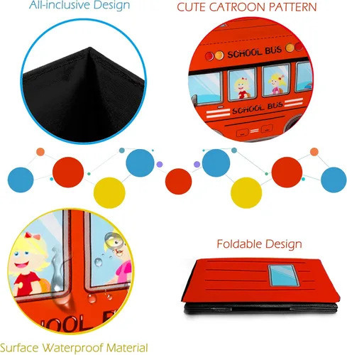 Miniatura 4 de Cofre de juguetes para niños, organizador plegable con asas, cubo de juguetes para niños con tapas, organizador de almacenamiento de juguetes