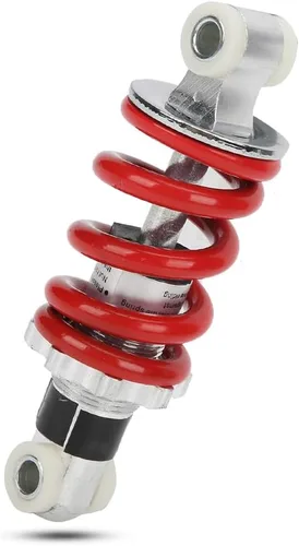 Joyzan Amortiguador eléctrico para motocicleta, amortiguador de suspensión de amortiguamiento de agujero trasero, resorte ajustable, distancia