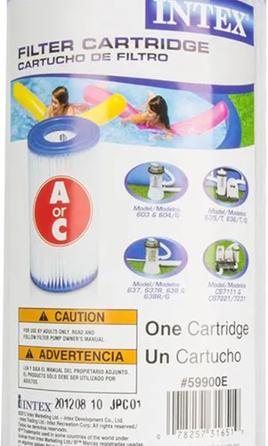 Miniatura 3 de Intex 29000E Cartucho de bomba de filtro de repuesto tipo A de 4.25 x 8 pulgadas para piscinas sobre el suelo, (paquete de 2)