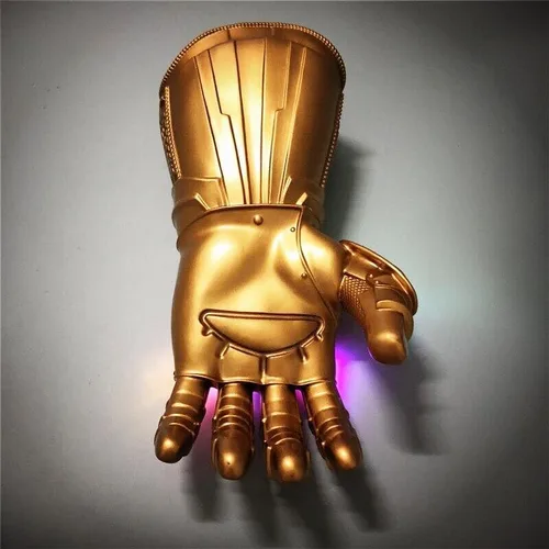 Miniatura 6 de Polyacer Guante de infinito electrónico para adultos, guantes de infinito para adultos, guantelete de infinito iluminados, piedras del infinito