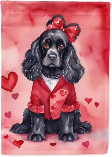 Miniatura 114 de Caroline's Treasures DAC5292CHF - Bandera de Border Collie My Valentine House para porche, grande, con manga para porche, para colgar en la pared